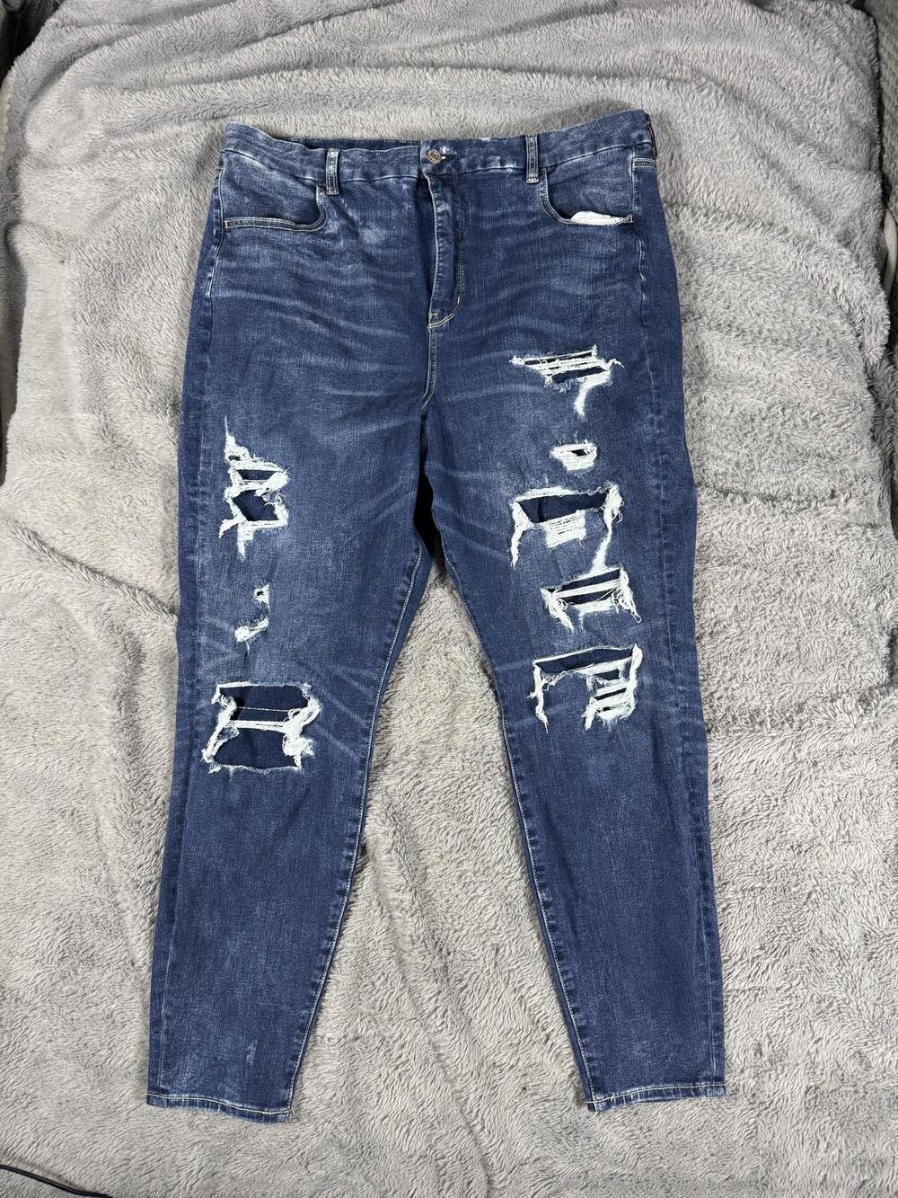 American Eagle Outfitters Jeans Womens 20 Blue Distressed Skinny Dream Jean